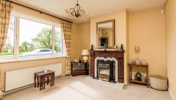 The light filled living room.