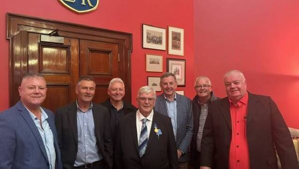 Friends gather with John Bligh for the Order of Australia Awards ceremony. Friends gather with John Bligh for the Order of Australia Awards ceremony.