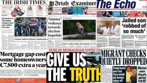 What the papers say: Tuesday's front pages What the papers say: Tuesday's front pages