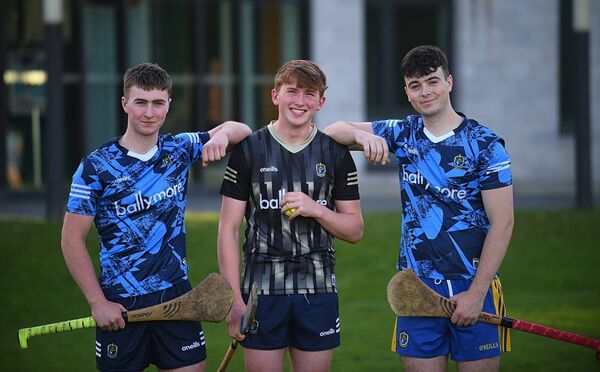 Keelan Ryan, Micheál Hussey and Aidan Hoare at training in TUS, Athlone, last week ahead of Saturday's All-Ireland U-20 B hurling final against Down in Croke Park. 