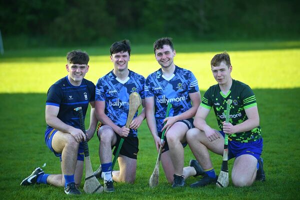 Conor Kelly, Oisín Flynn, Cathal Geraghty and Jack Tully at training in TUS, Athlone, last week.