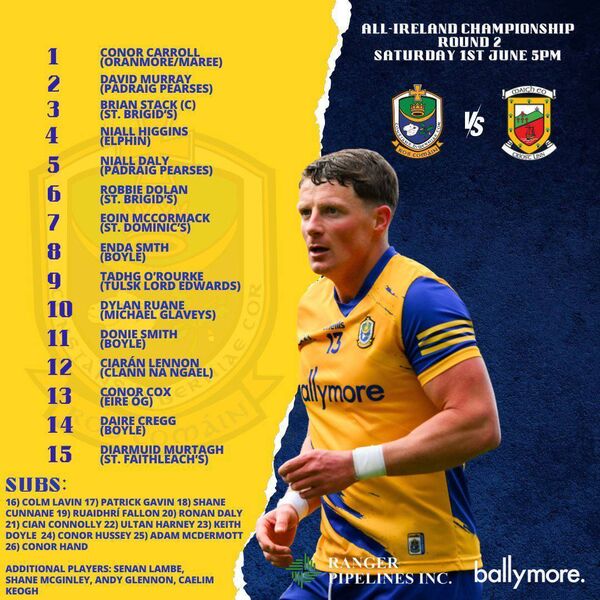 Graphic courtesy of Roscommon GAA Graphic courtesy of Roscommon GAA