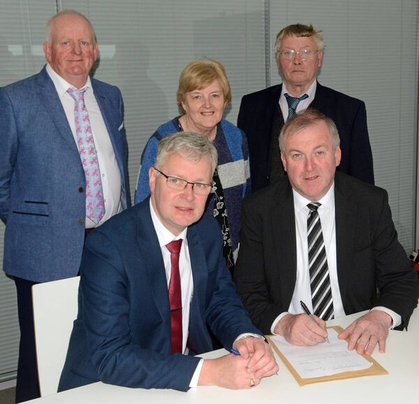 Fianna Fáil Cllr John Cummins pictured previously handing in his nomination papers to then Returning Officer Shane Tiernan at Aras an Chontae with then FF Director of Elections Patsy Feehily,  then secretary of FF Roscommon/Galway CDC Mary Clifford and the Director of Elections for the Boyle Municipal District Vincent Moran. 