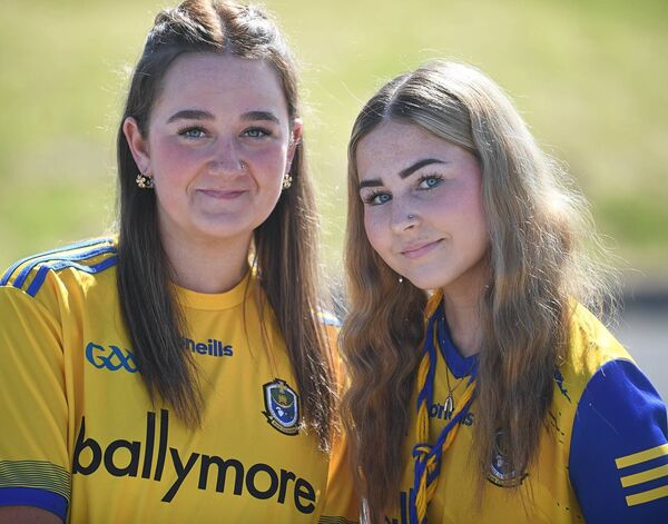 Emily Dixon, Strokestown, and Aisling Carlos, Tulsk, in Dr. Hyde Park to see the Rossies playing Mayo on Saturday evening. Picture: Gerard O'Loughlin Emily Dixon, Strokestown, and Aisling Carlos, Tulsk, in Dr. Hyde Park to see the Rossies playing Mayo on Saturday evening. Picture: Gerard O'Loughlin