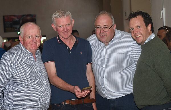 Patsy Feehily, Chris Burke, Paul Moylan and Allen Dolan at the Roscommon election count. Pic. Gerard O'Loughlin