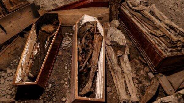 Photographs reveal extent of damage caused to mummies in church fire