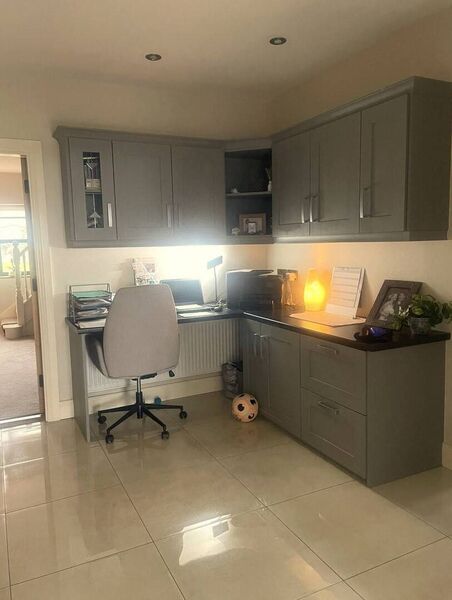 A home office has been created.
