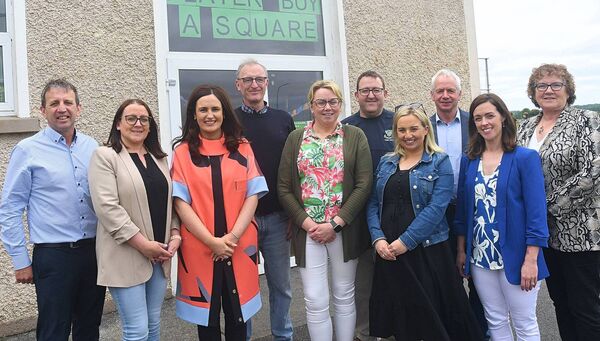 Members of Tulsk NS Board of Management and Parents’ Association, pictured at the launch of a fundraising drive to raise €20,000 for an astro-turf pitch at the school. In picture are: Seán Moylan, Fiona Tiernan, Sinéad Parker, Principal, Eddie Flanagan, Kenneth Loughrey, Fiona Crean, Emma McNamara, Cllr Liam Callaghan, Aisling McMahon and Cllr Valerie Byrne. Pic: Gerard O’Loughlin