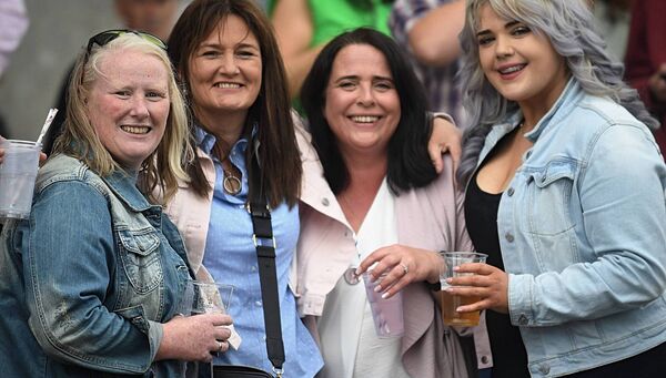 Carol Manning, Ballyleague; Mary Owens, Tara Keogh and Sarah Casserley, Strokestown, pictured at the  Day with the Stars at Roscommon Racecourse last year. Pic. Gerard O’Loughlin