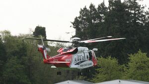 Air ambulance at scene of serious County Roscommon road traffic collision Air ambulance at scene of serious County Roscommon road traffic collision