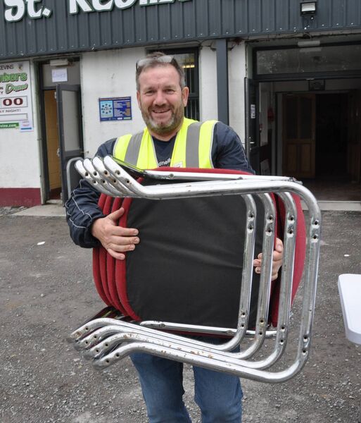Jim Flanagan helping out for Feile at Castlerea St. Kevin's GAA Club last weekend. Pic. Liam Reynolds