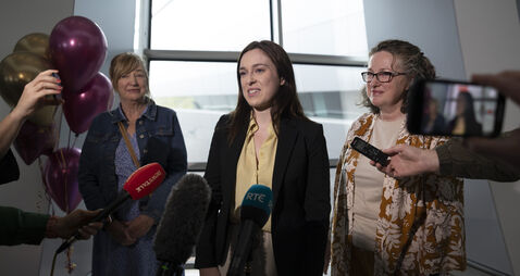 An emotional but 'relieved' Tori Towey has arrived home