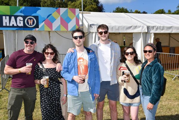 Proinsias Gilmartin, Lilly May Austin, Barry Harvey, Ciaran Garrney, Aideen Kearney and Shannon Lin pictured attending the Night &amp; Day Festival which took place in Lough Key Forest Park last weekend. Pic. Enda Regan