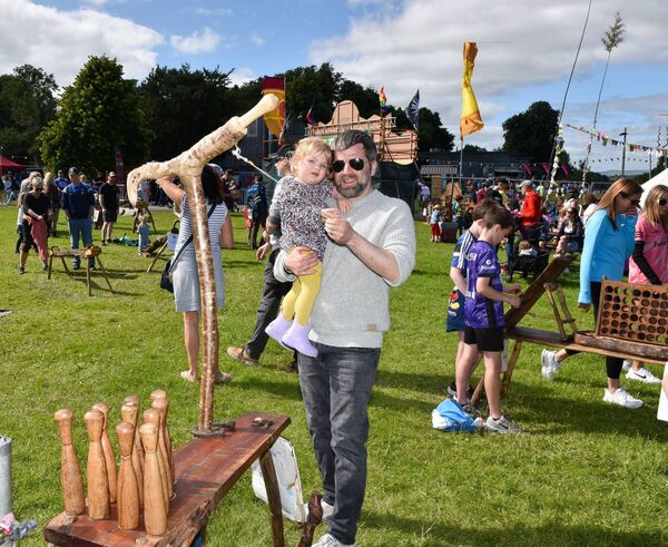 Grace Waters and Cillian Conboy pictured playing bowels while attending the Night &amp; Day Festival which took place at Lough Key Forest Park last weekend. Pic. Enda Regan 