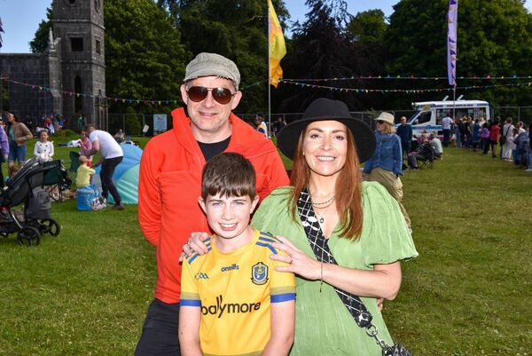 Fergal O’Dowd, Celine O’Dowd and Ben Hunt pictured attending the Night &amp; Day Festival, which took place at Lough Key Forest Park last weekend. Pic. Enda Regan 