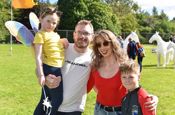 Holly and Pete Haughton Breathnach, Michelle and Jack Daly pictured attending the Night &amp; Day Festival at Lough Key Forest Park last weekend. Pic. Enda Regan 
