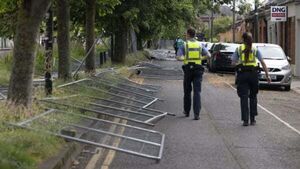 Fences along Grand Canal pulled down following protest Fences along Grand Canal pulled down following protest