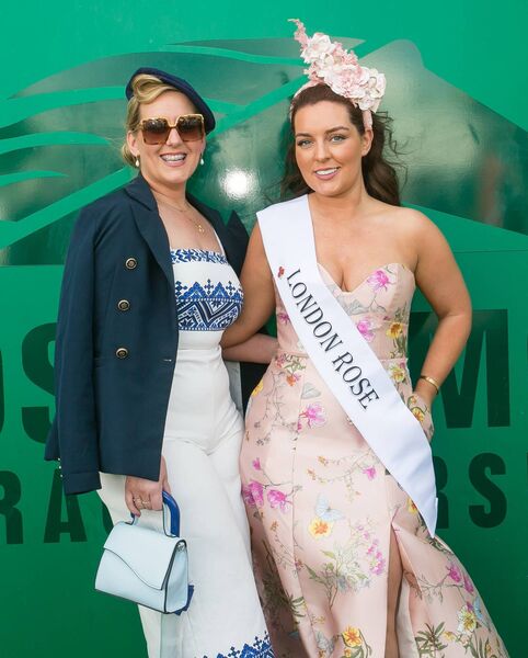 Pictured at Ladies Day at Roscommon Races were Mary McCarthy and London Rose Glenna Mannion. Pic. Michelle Hughes Walsh