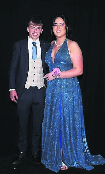 Ollie Cahill and Rachel Higgins pictured at the Scoil Mhuire, Strokestown debs night. Pic. Mary Lane Ollie Cahill and Rachel Higgins pictured at the Scoil Mhuire, Strokestown debs night. Pic. Mary Lane