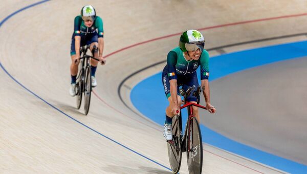 Kelly Murphy at the end of Ireland's track cycling women's event at the Olympic Games, Saint-Quentin-en-Yvelines Velodrome, Paris earlier today. Pic. ©INPHO/Morgan Treacy Kelly Murphy at the end of Ireland's track cycling women's event at the Olympic Games, Saint-Quentin-en-Yvelines Velodrome, Paris earlier today. Pic. ©INPHO/Morgan Treacy