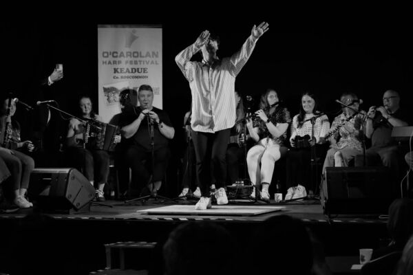 Taking to the stage at the Door Dancing Competition at the O'Carolan Harp Festival and Summer School in Keadue. Pictured: David Knight Taking to the stage at the Door Dancing Competition at the O'Carolan Harp Festival and Summer School in Keadue. Pictured: David Knight
