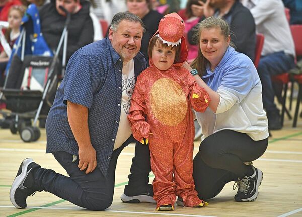 Jamie, James and Lisa Duffy, travelled from Meath to participate in the Ballygar Fancy Dress as part of the Ballygar Carnival. Pic. Gerard O’Loughlin