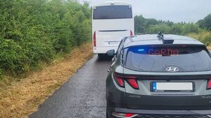 Bus stopped after caught speeding on wet County Roscommon road Bus stopped after caught speeding on wet County Roscommon road