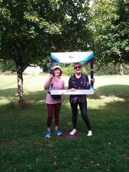 Susan Compton and Catherine McCarthy after taking part in Strokestown parkrun last weekend.