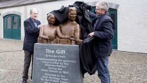 New Strokestown sculpture honours aid sent to Ireland during Famine