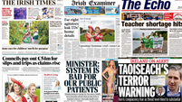 What the papers say:  Monday's front pages