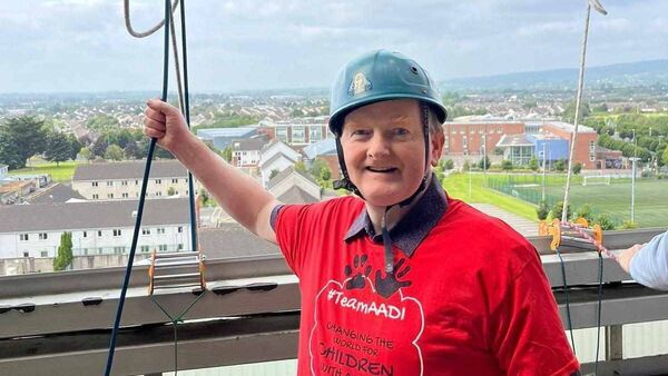 Watch: Abseil for charity