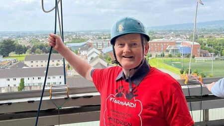 Watch: Abseil for charity