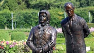 Antrim council defends statue commemorating Britain's late Queen after mixed reviews Antrim council defends statue commemorating Britain's late Queen after mixed reviews