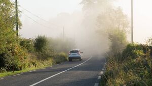 Caution urged as smoke envelops County Roscommon road