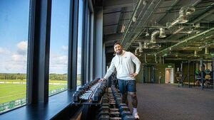 Irish rugby player tests out local rugby club's gym