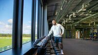 Irish rugby player tests out local rugby club's gym