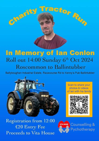 The Tractor Charity Run takes place on Sunday, October 6th.
