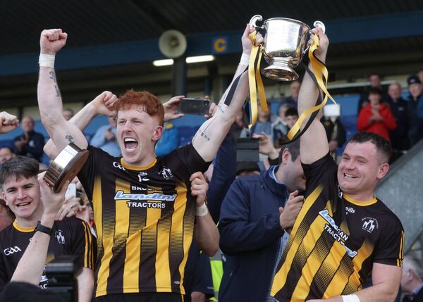 David Neary (right), see here lifting the Fahey Cup with Diarmuid McGann in 2022, has made the Roscommon Herald Intermediate Football Team of the Week. Picture: INPHO/John McVitty David Neary (right), see here lifting the Fahey Cup with Diarmuid McGann in 2022, has made the Roscommon Herald Intermediate Football Team of the Week. Picture: INPHO/John McVitty