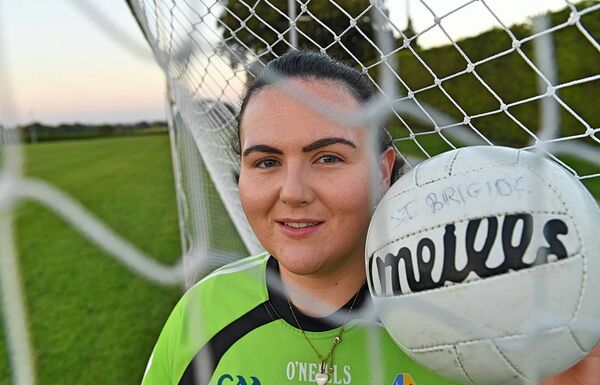 SAFE PAIR OF HANDS: St. Brigid's goalkeeper, Caoimhe O’Reilly, will try and keep the Clann na nGael forwards at bay on Saturday next. 