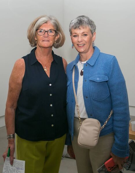 Pictured at the Timelines, Growth and Catastrophe Exhibition at Roscommon Arts Centre were Frances Crowe and Riona McGuinness. Pic. Michelle Hughes Walsh