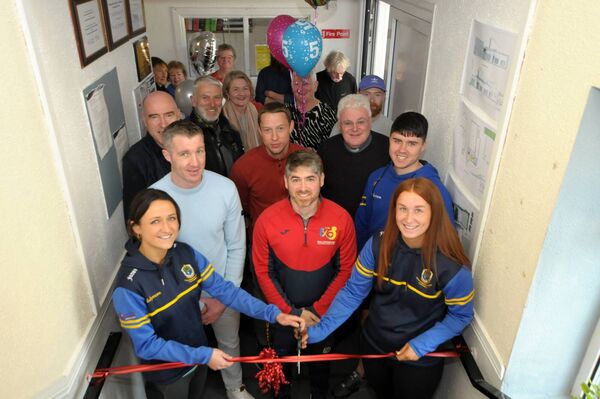 Ballinagare Health and Leisure Centre last weekend celebrated 25 years open as a gym facility. This event also marked the opening of a newly renovated upstairs meeting room. Picture shows some of the gathering at the opening. Pic. Liam Reynolds 