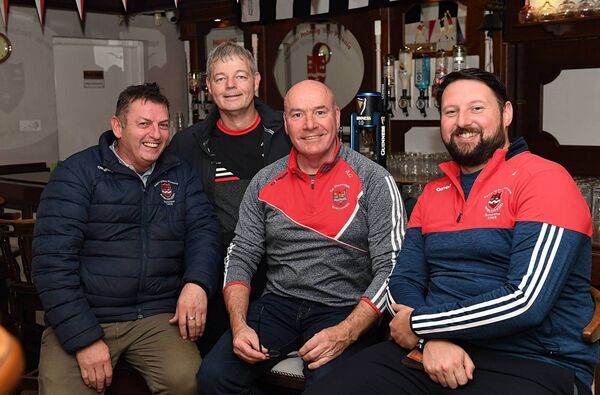 Tom Keogh, Pádraig Pearses Football Chairperson; Micheál Brennan, kitman; Aidan Colleran, Secretary and Aaron Clogher, PRO, at the club's press night ahead of Sunday's county final against Roscommon Gaels. Picture: Gerard O'Loughlin