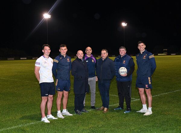 John McManus, James Featherstone, Mark John Gannon, Garreth Carroll, David Gannon, Mark Dowd and Mark Healy at the club's press night in Lisnamult last week ahead of Sunday's county final. Mark John and David Gannon of Image Furnishings are Roscommon Gaels' main sponsors. Picture: Gerard O'Loughlin