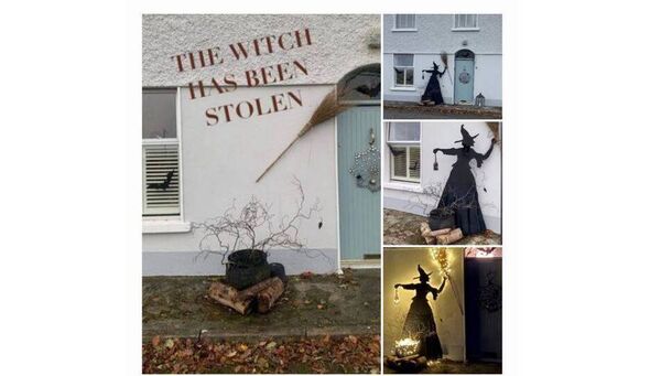 The handcrafted witch was stolen last night. Pics: IG/michellemadethis The handcrafted witch was stolen last night. Pics: IG/michellemadethis