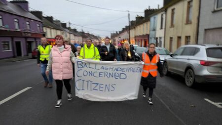 Hundreds take to the streets of Ballaghaderreen in protest over spiralling crime rates