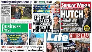 What the papers say: Sunday's front pages What the papers say: Sunday's front pages