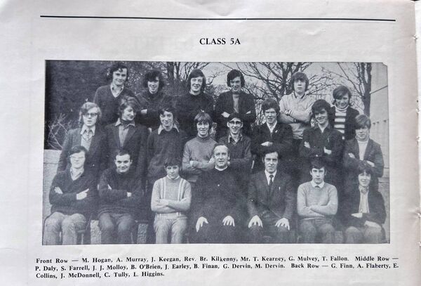 Class 5A from the Leaving Cert Class of 1974 at CBS Roscommon. 
