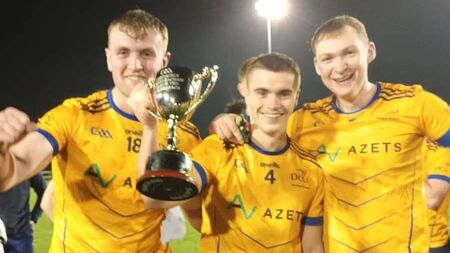 Roscommon club player celebrates silverware after Dublin college win