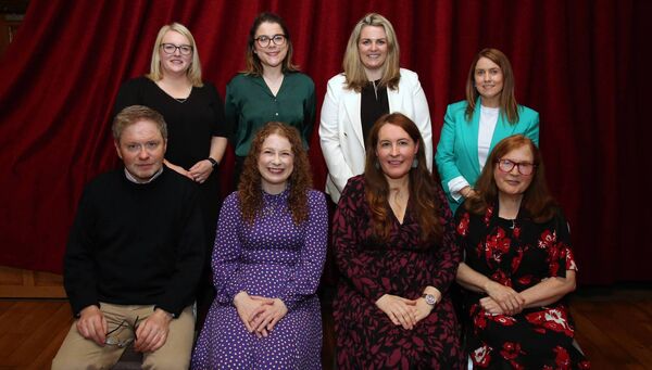 Athlone/Moate INTO branch committee members. Pictured left to right front row, Arthur Geraghty, Sarah Lantry, organiser, Lisa Quigley, Chairperson, and Catherine Ryan. Left to right back row: Elaine Kincaid, Secretary, Emma Connolly, Jackie Nevin, Vice-Chairperson and Helen O'Toole. Absent from the picture - Orla Fogarty, Mary Murphy, and Dolores Killian. Pic: Padraig Devaney 