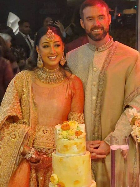 Former Roscommon county footballer Senan Kilbride and his wife Mariya. Pic. St. Brigid's GAA